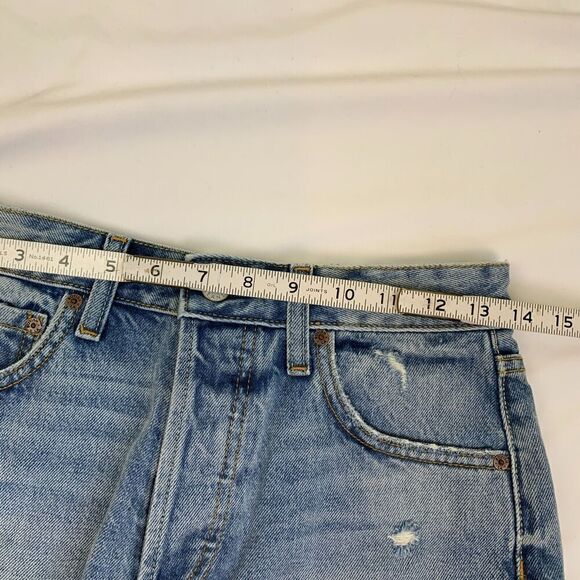 Boyish Cody High Rise Distressed 24 Denim Cutoff Shorts Blue Dont Look Now - Picture 7 of 8